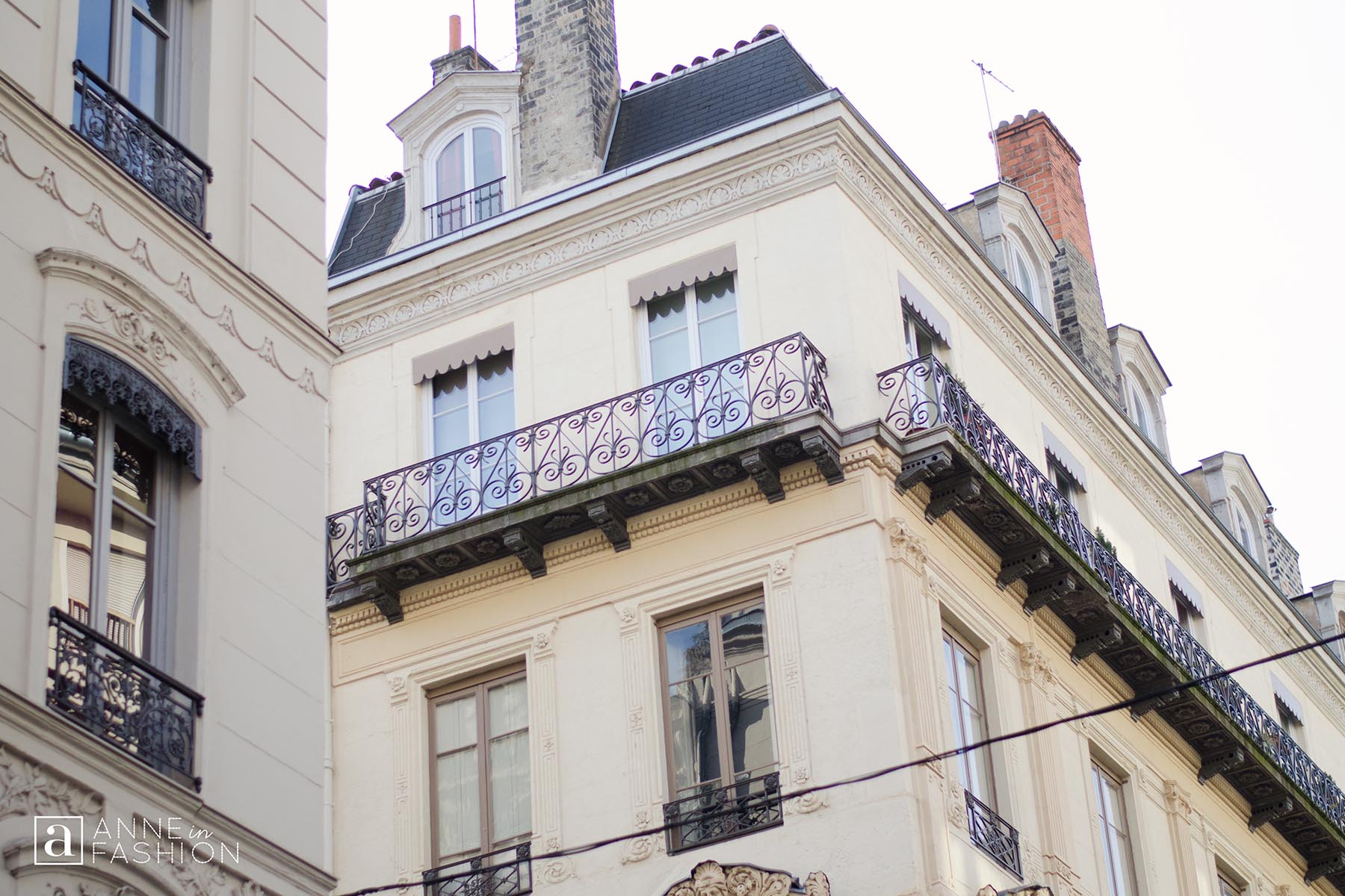 Windows and balconies of Apartments Lyon France